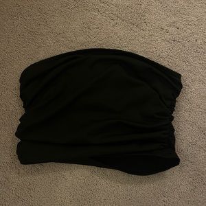 Scrunched up black tube top